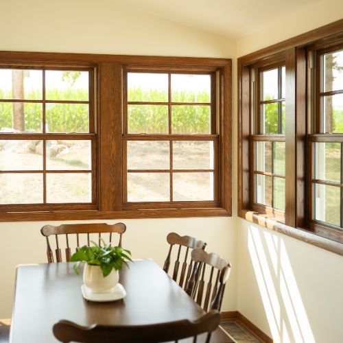 Wood grain windows