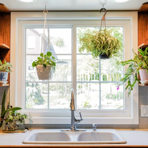 Kitchen slider window